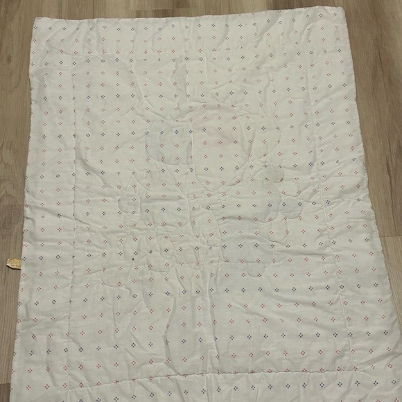 Vintage Disney Baby Quilt - White with Red, Blue, Yellow Design - Picture 5 of 5